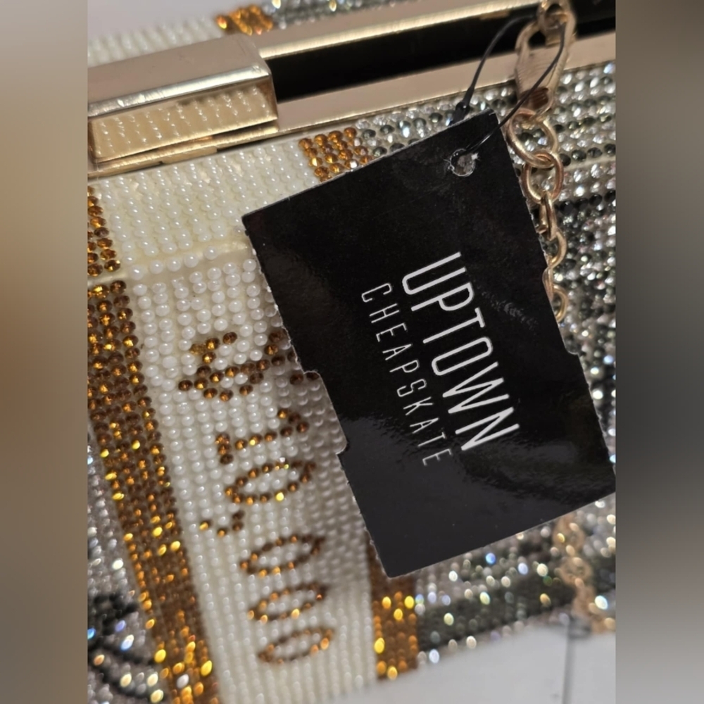 JEWELED MONEY CLUTCH BAG NEW - Picture 9 of 13